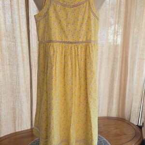 ROOM SEVEN - Girls Yellow Tiered A-Line Floral dress - Size 12